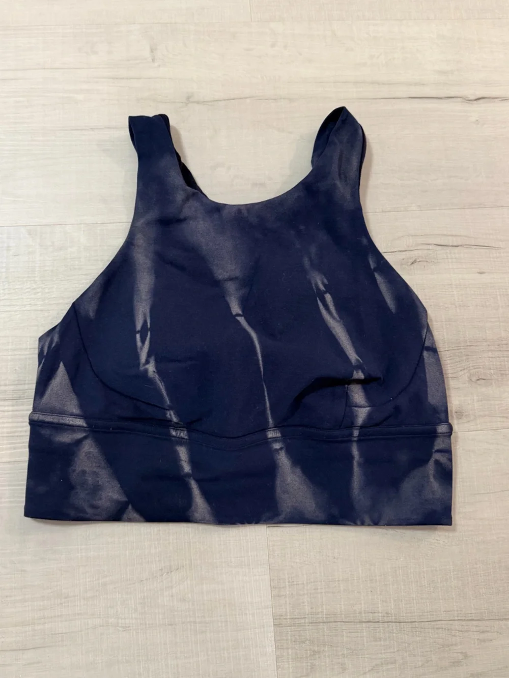 Lululemon Sun Bleached Wash True Navy Wunder Train Longline Sports Bra‎